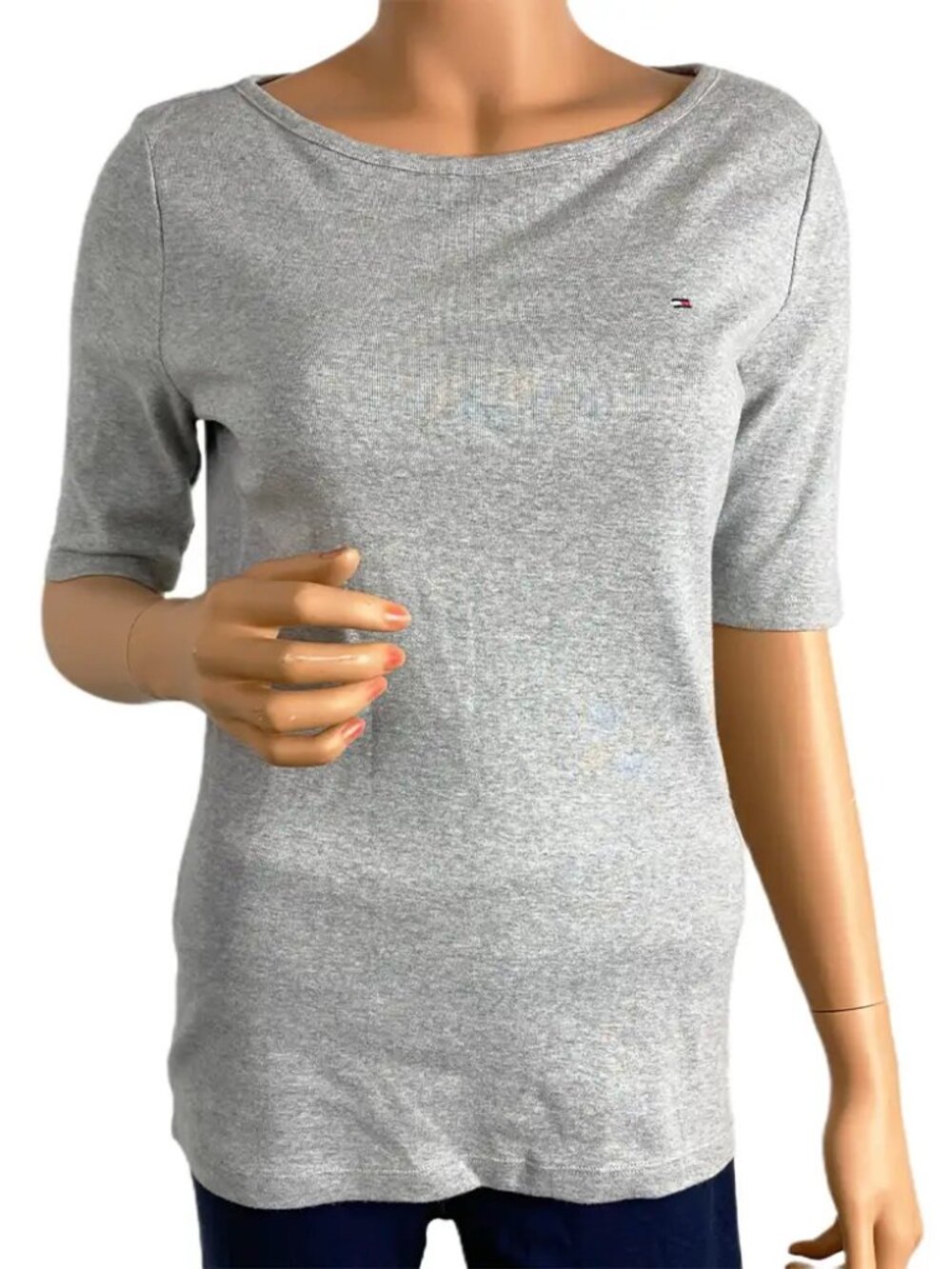 Tommy Hilfiger Boat Neck Elbow Sleeve Tee